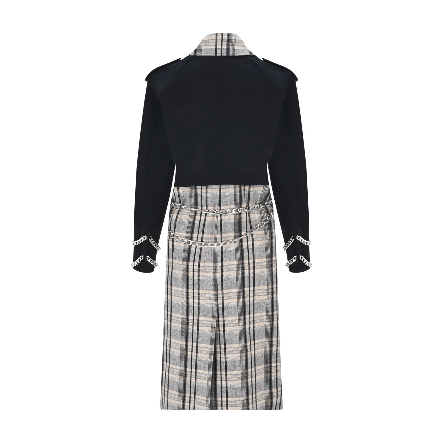 Wool Touch Vest or Coat Ekose - pleasureofsilk