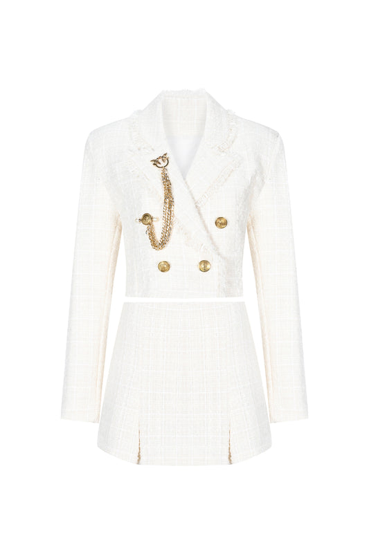 Posilk Tüvit Ceket Şort Etek Takım - pleasureofsilk