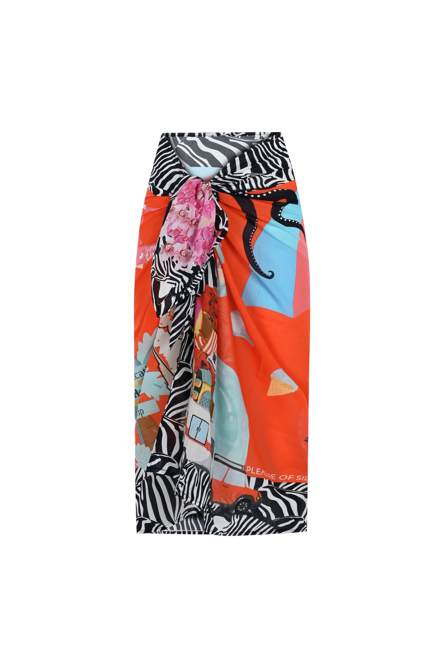 Zebra Cotton Pareo - pleasureofsilk