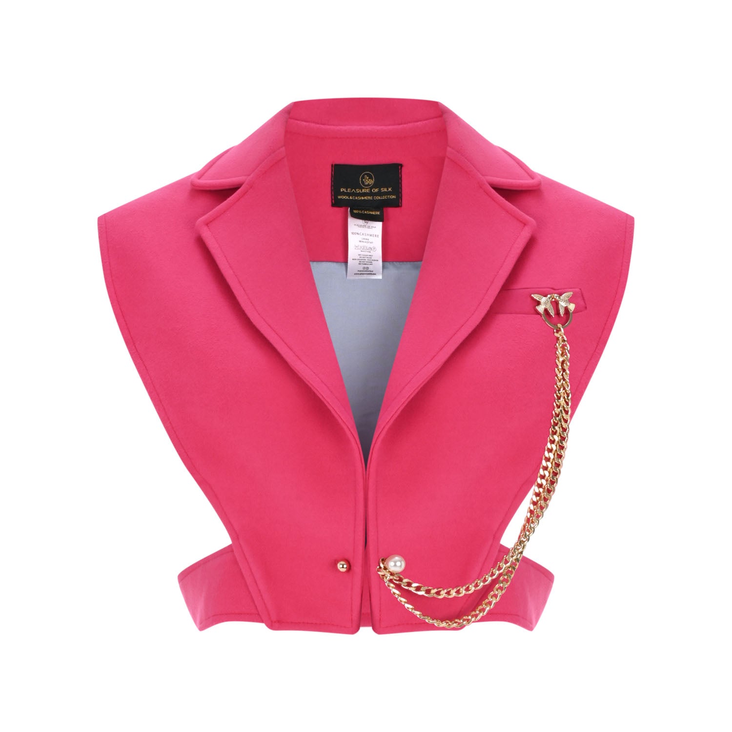 Kaan Cashmere Waistcoat Pink - pleasureofsilk