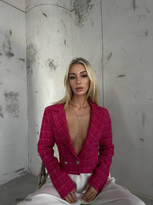 Posilk Pembe Tüvit Ceket