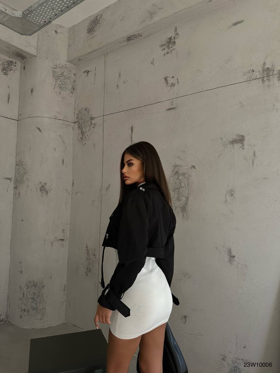 Stilinigiy Crop Trençkot - pleasureofsilk