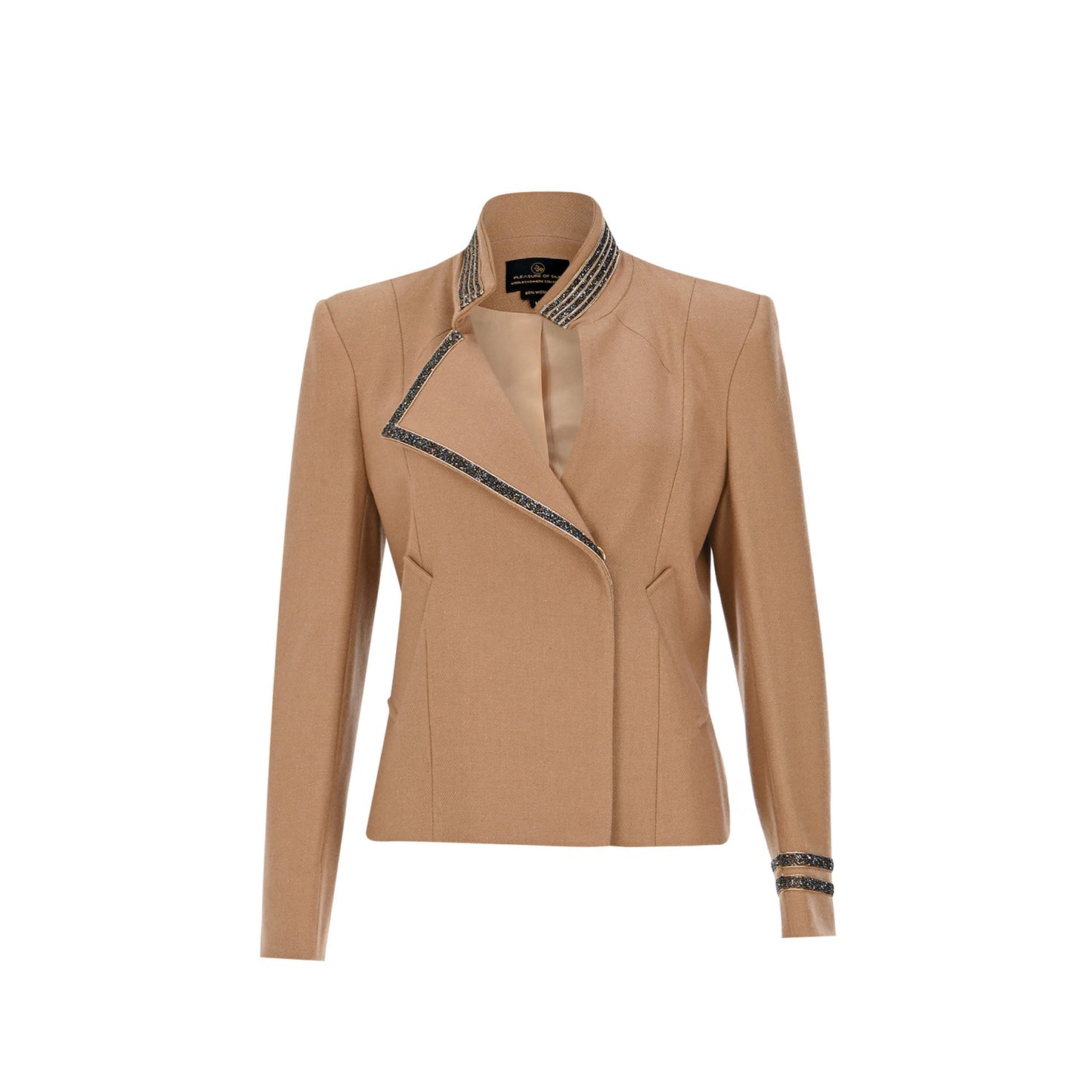 Posilk Taba Yaka Detay Yün Ceket - pleasureofsilk