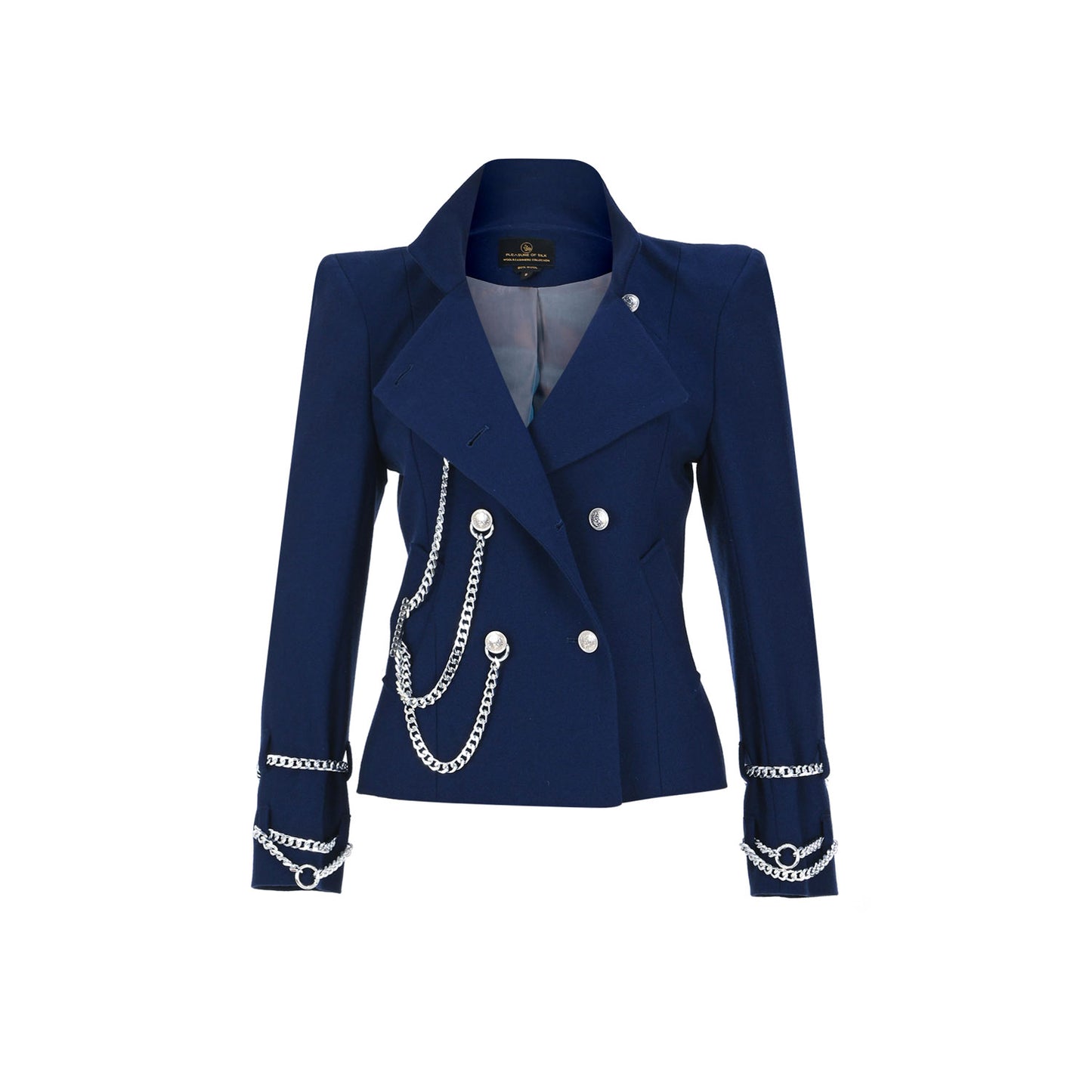 Posilk Saks Yaka Detay Yün Ceket - pleasureofsilk