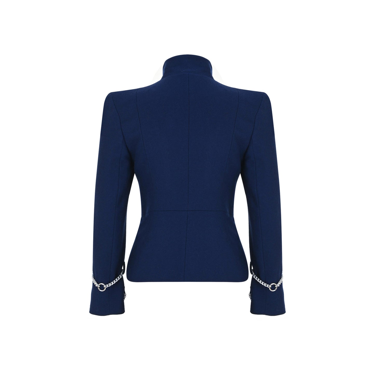 Posilk Saks Yaka Detay Yün Ceket - pleasureofsilk