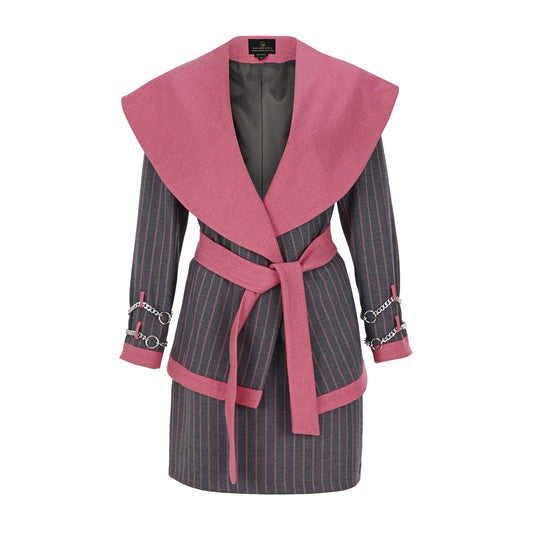 Çizgili Yün Takım Elbise