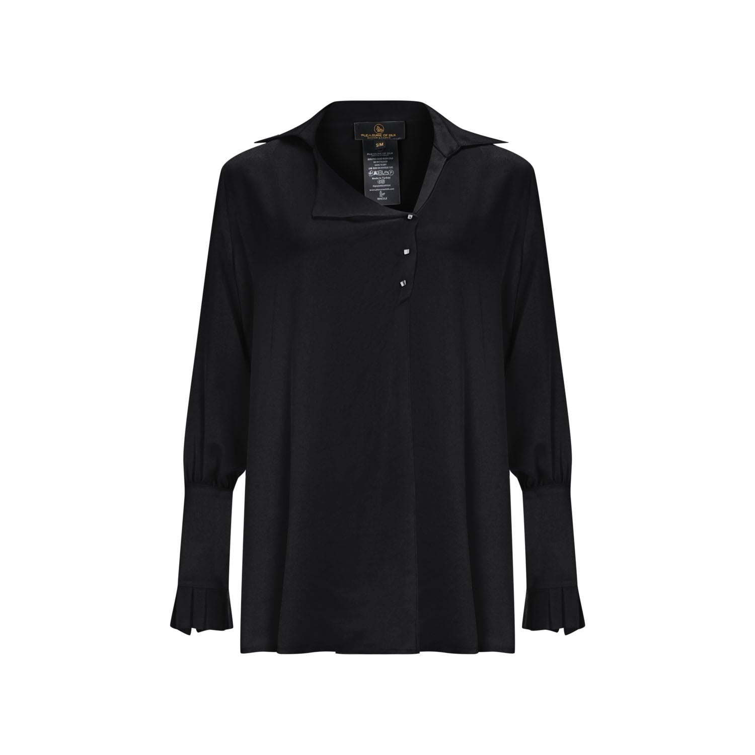 Brc Silk Shirt Black - pleasureofsilk
