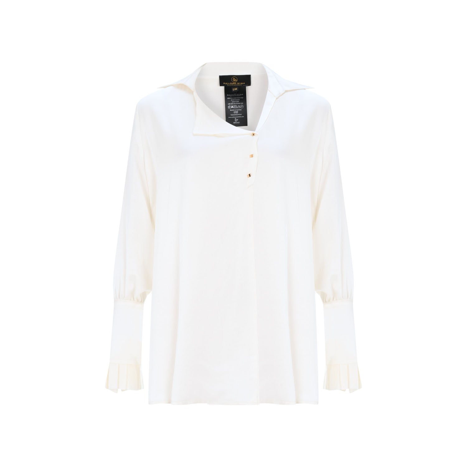 Brc Silk Shirt Off White - pleasureofsilk