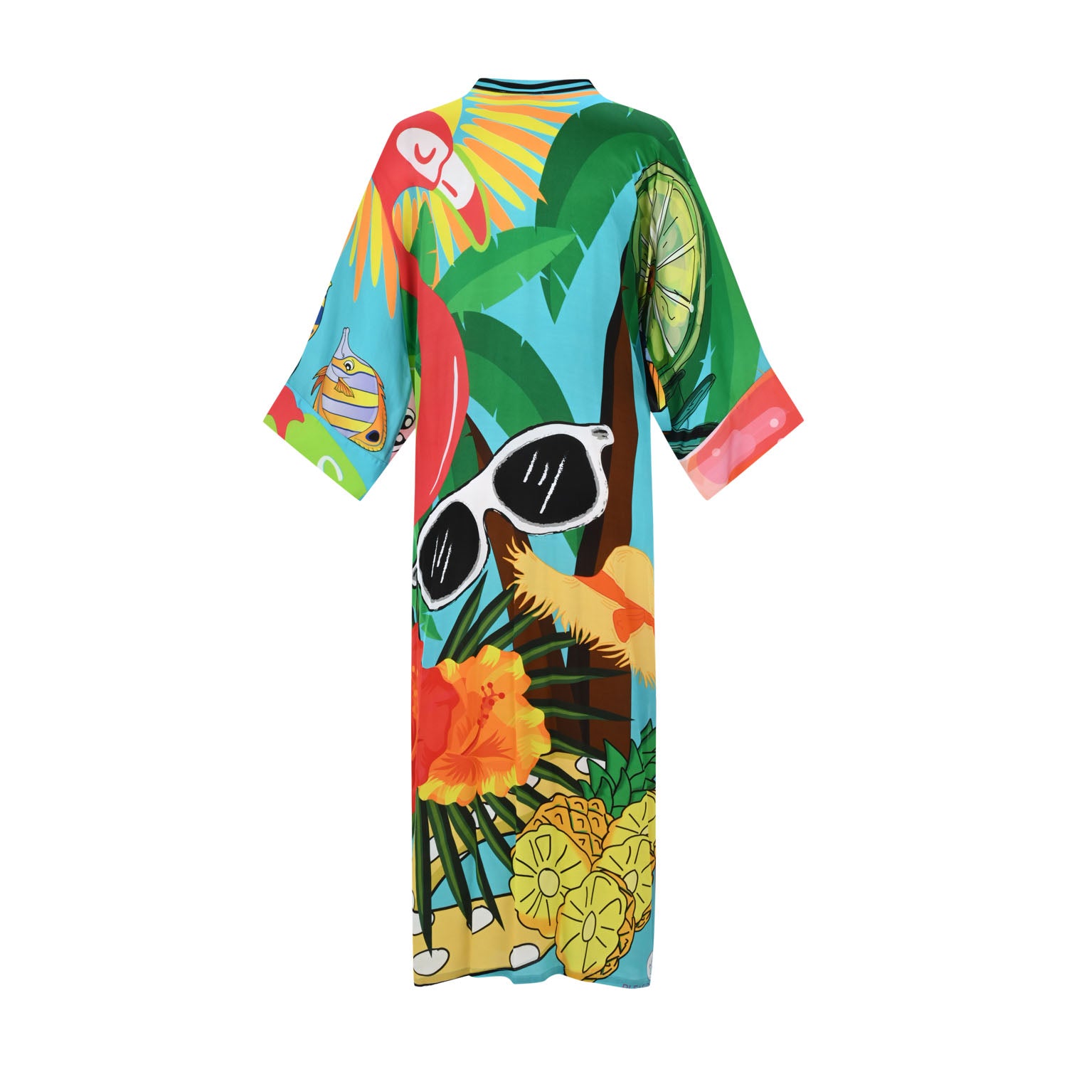 Submarine Silk Kimono - pleasureofsilk