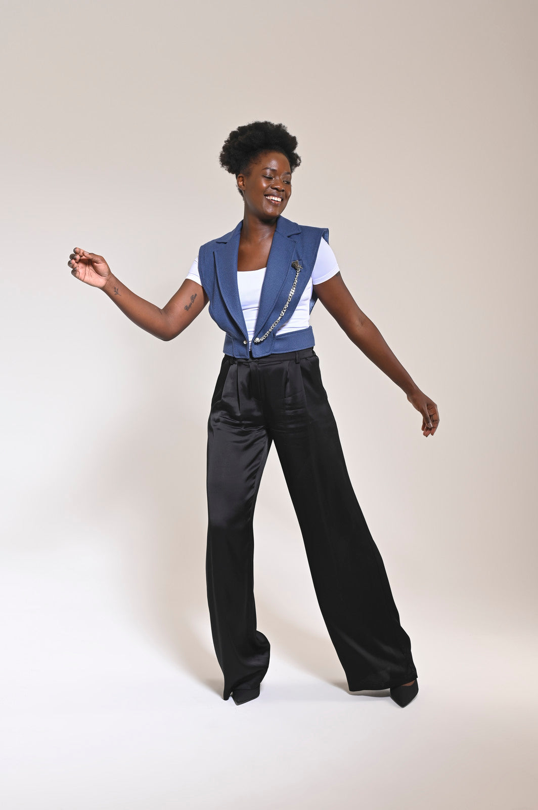 Kaan Wool Waistcoat Blue - pleasureofsilk