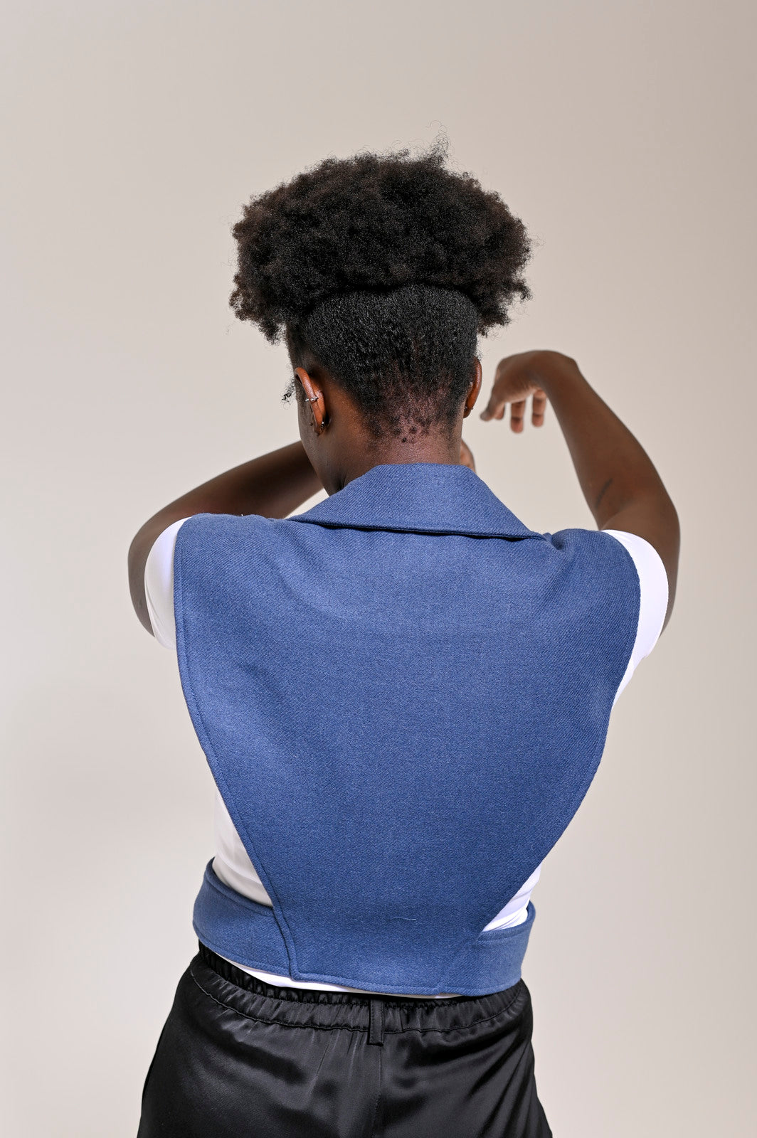 Kaan Wool Waistcoat Blue - pleasureofsilk