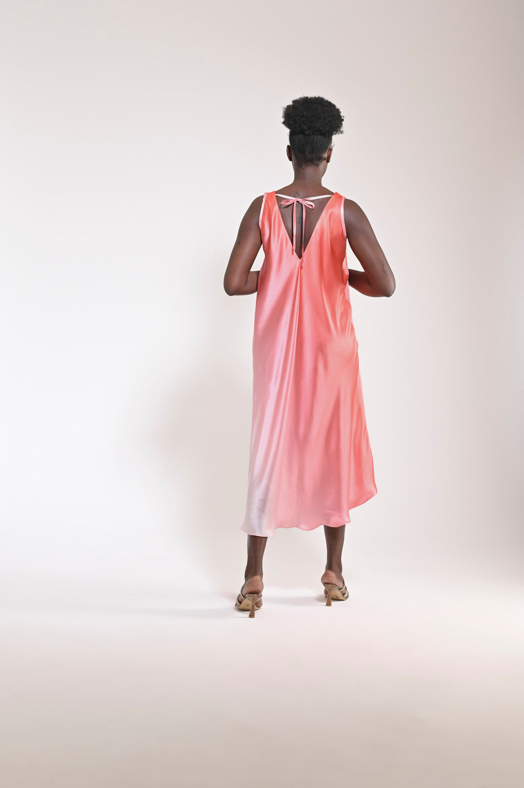 Efil Silk Dress Peach - pleasureofsilk