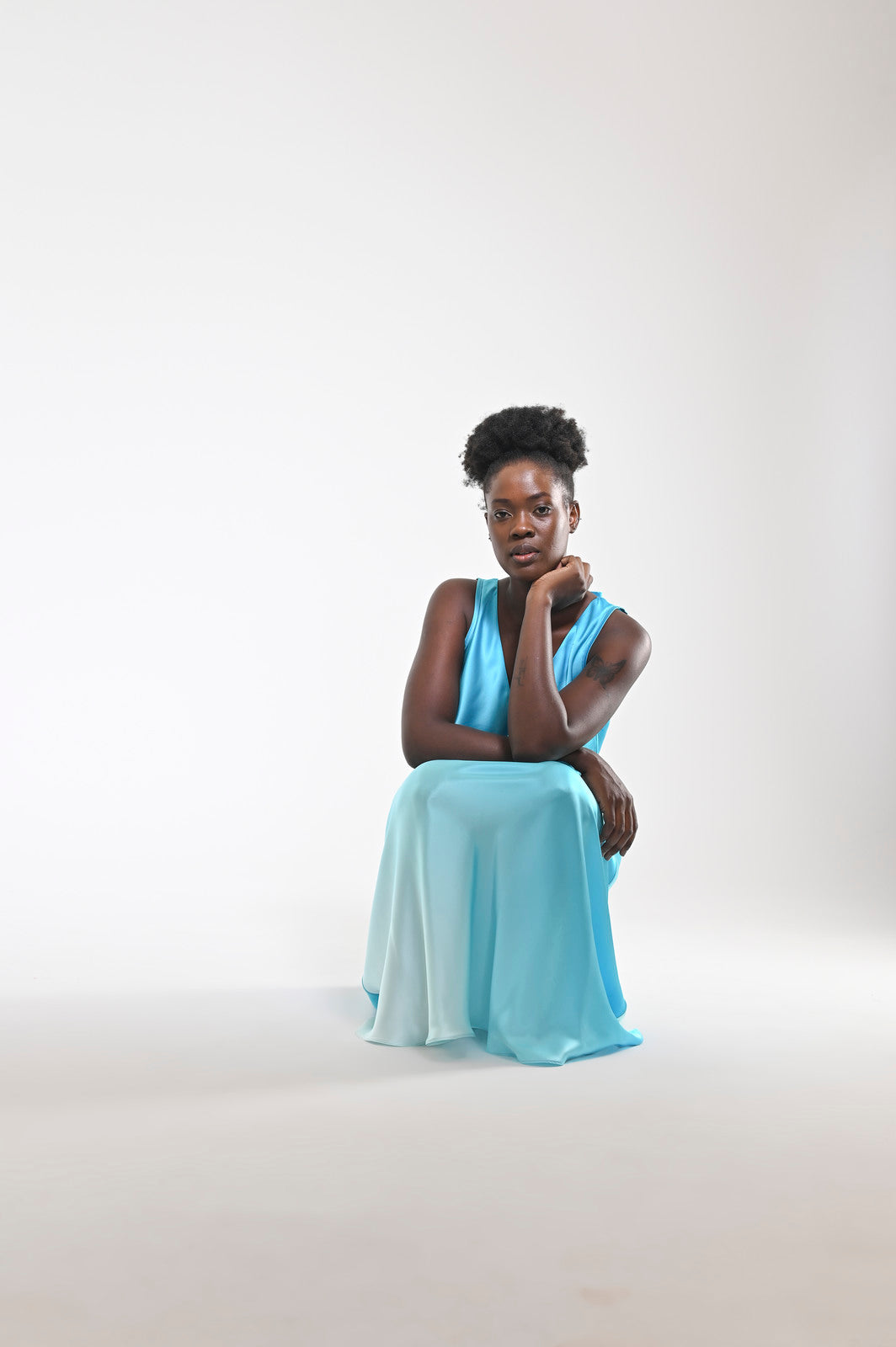 Efil Silk Dress Blue - pleasureofsilk