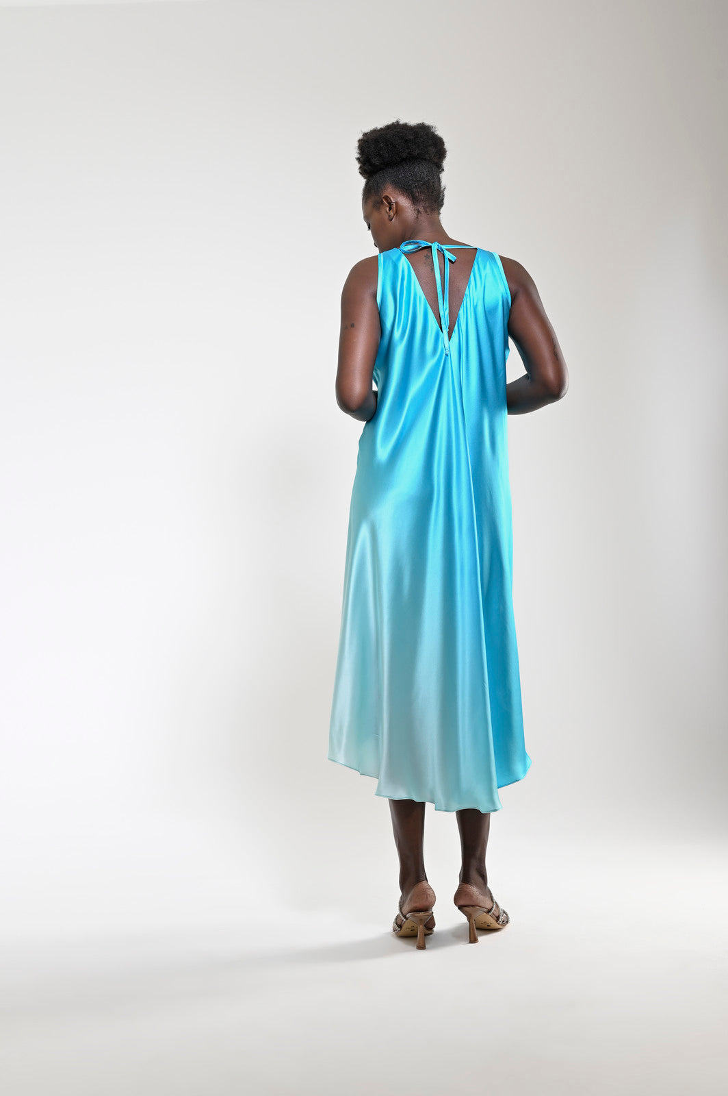 Efil Silk Dress Blue - pleasureofsilk