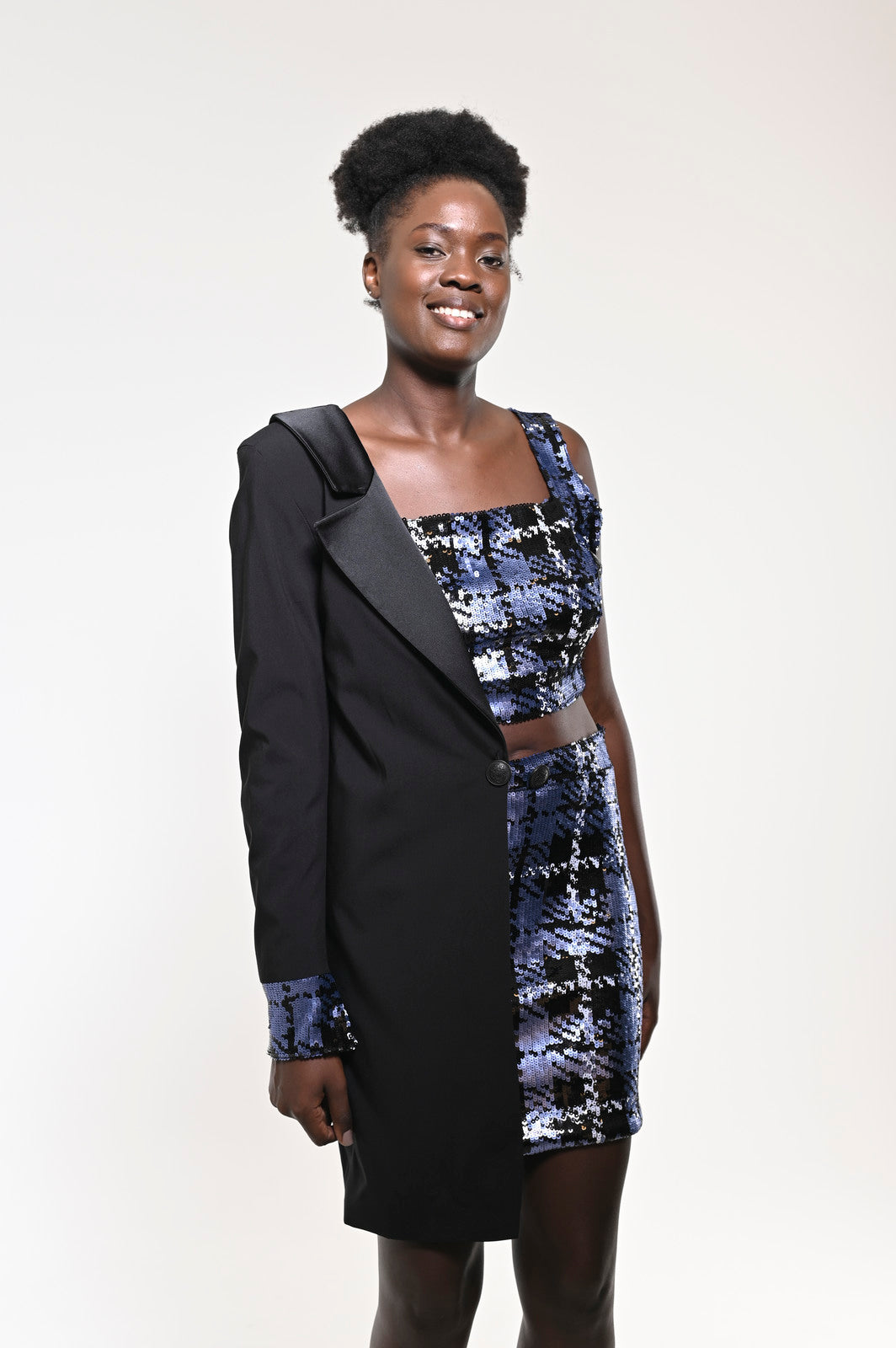 Asymetrical Sequin Suit - pleasureofsilk