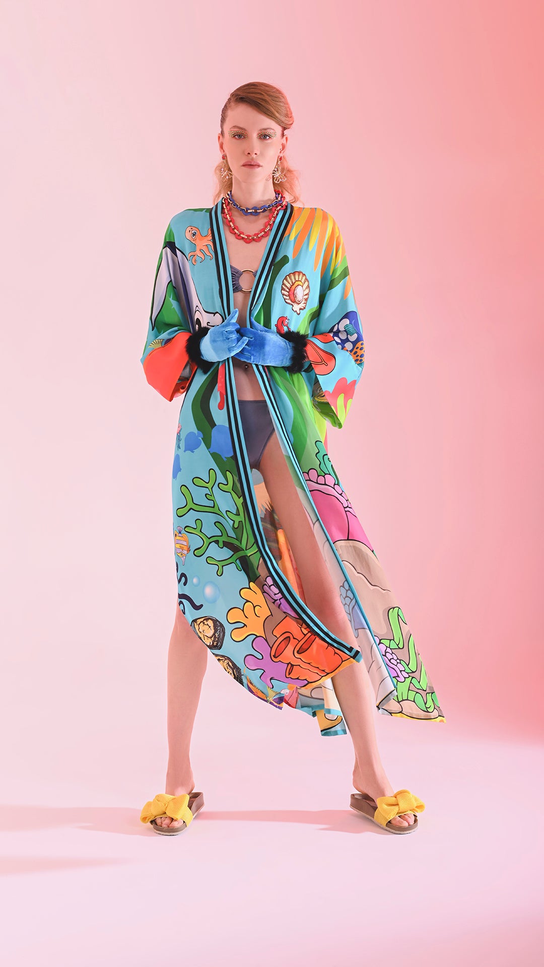 Submarine Silk Kimono - pleasureofsilk