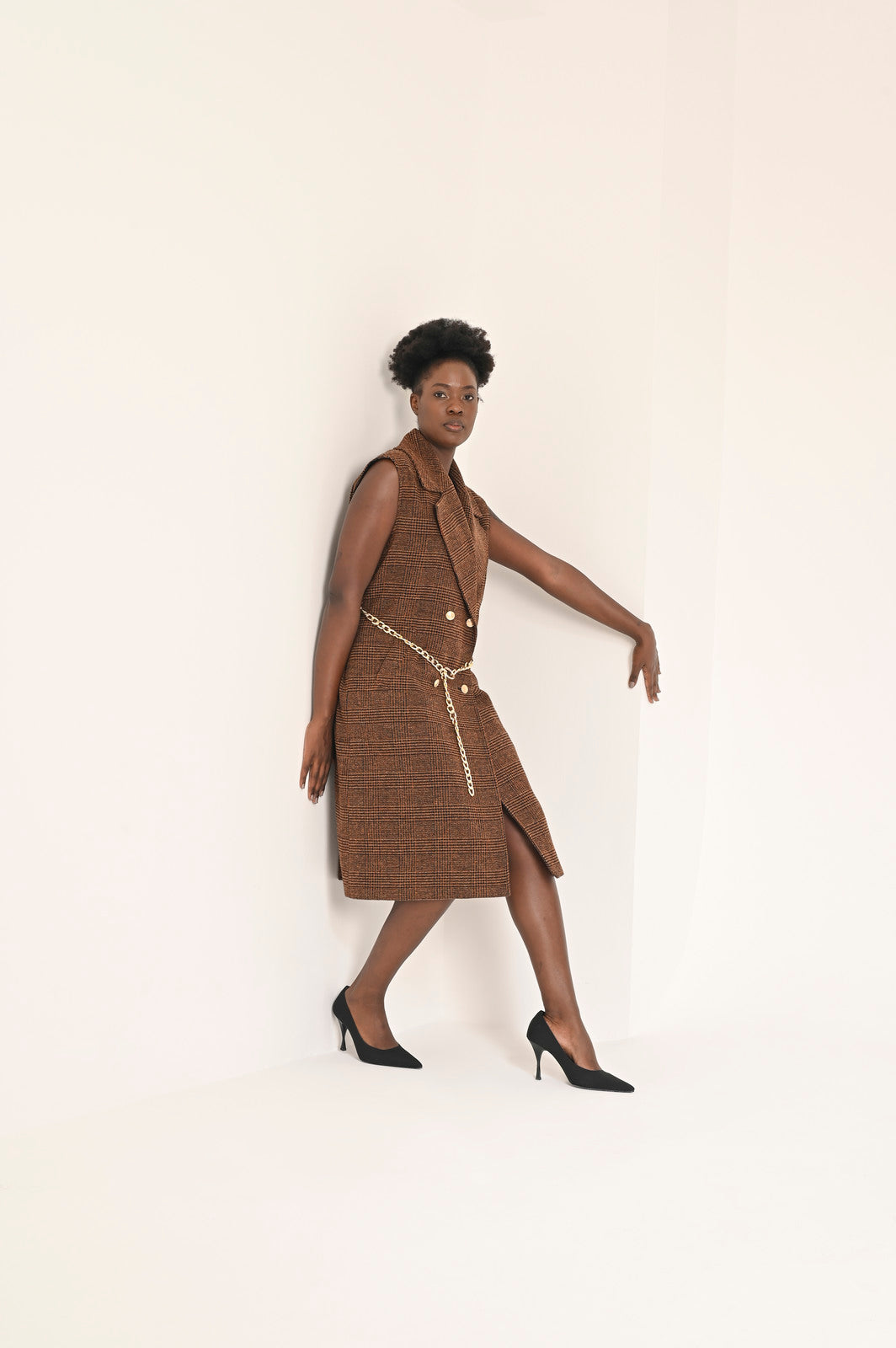 Wool Touch Vest or Coat Amber - pleasureofsilk