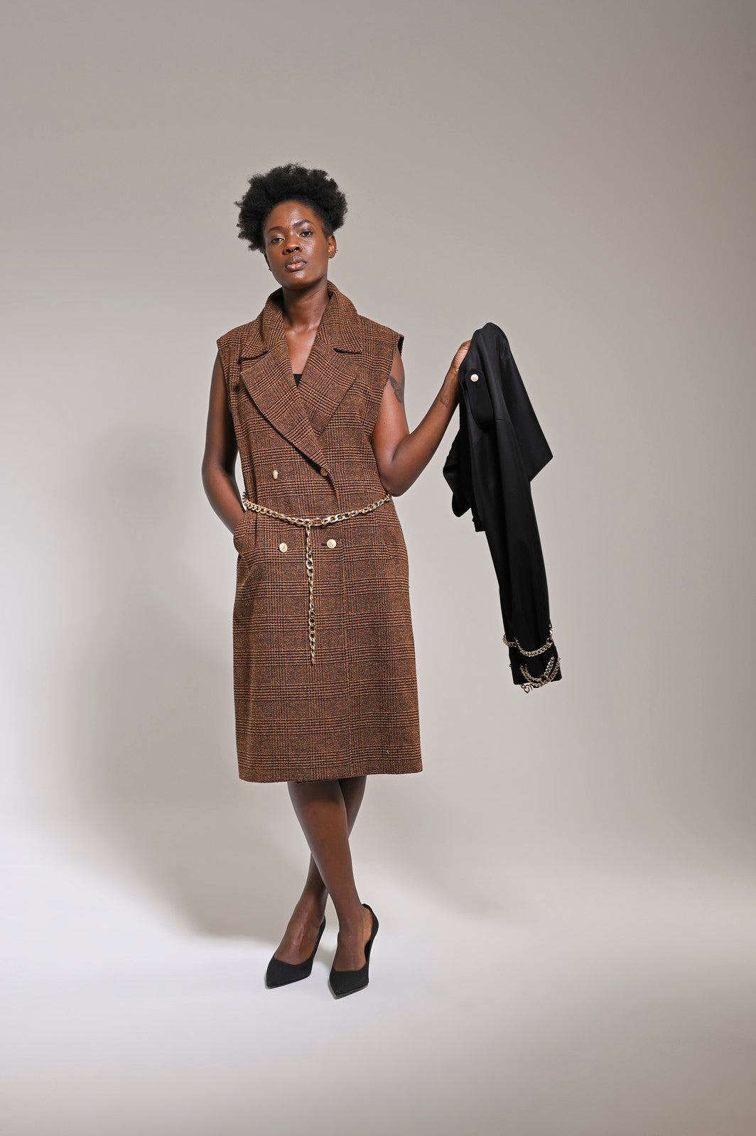 Wool Touch Vest or Coat Amber - pleasureofsilk