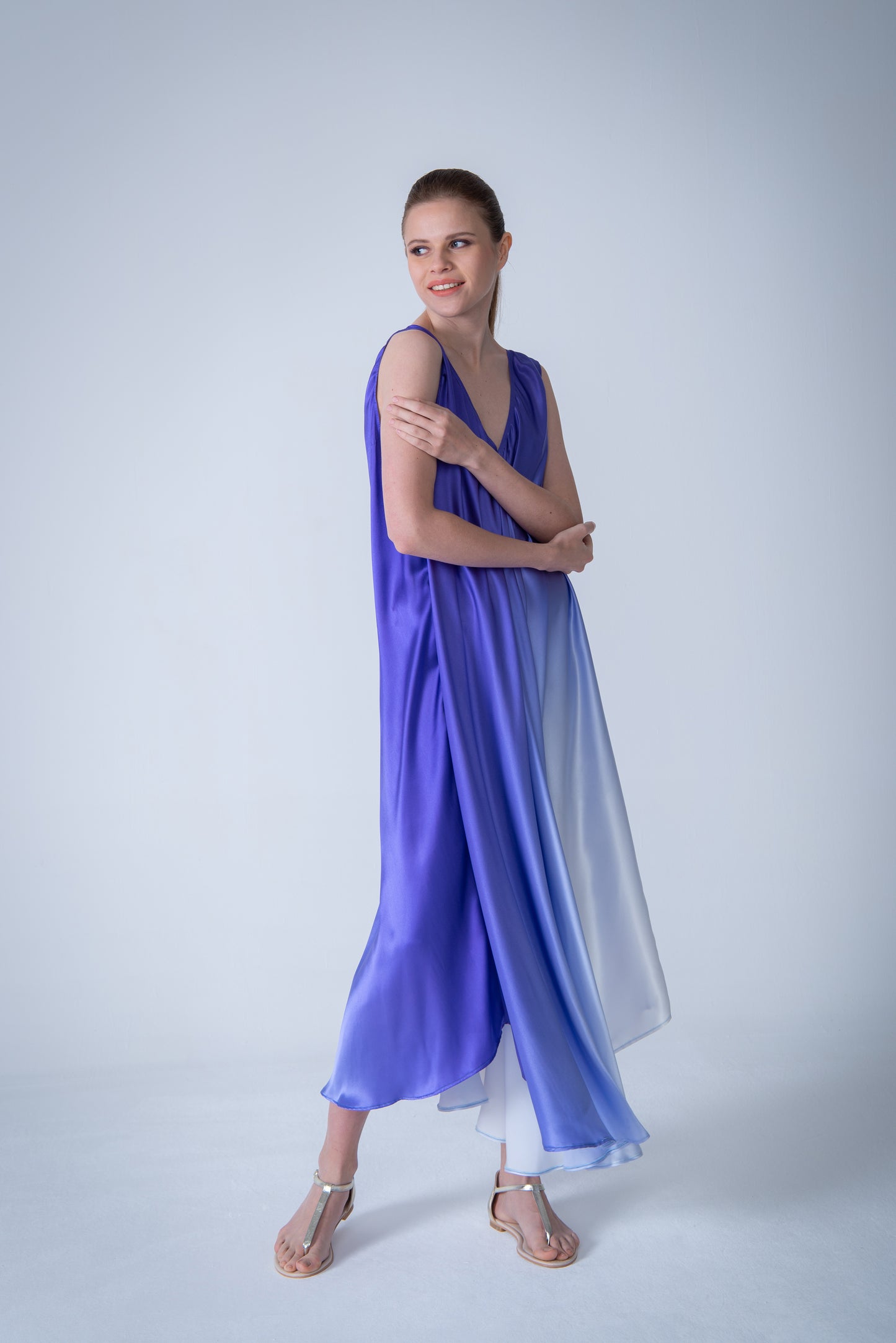 Efil Silk Dress Purple - pleasureofsilk