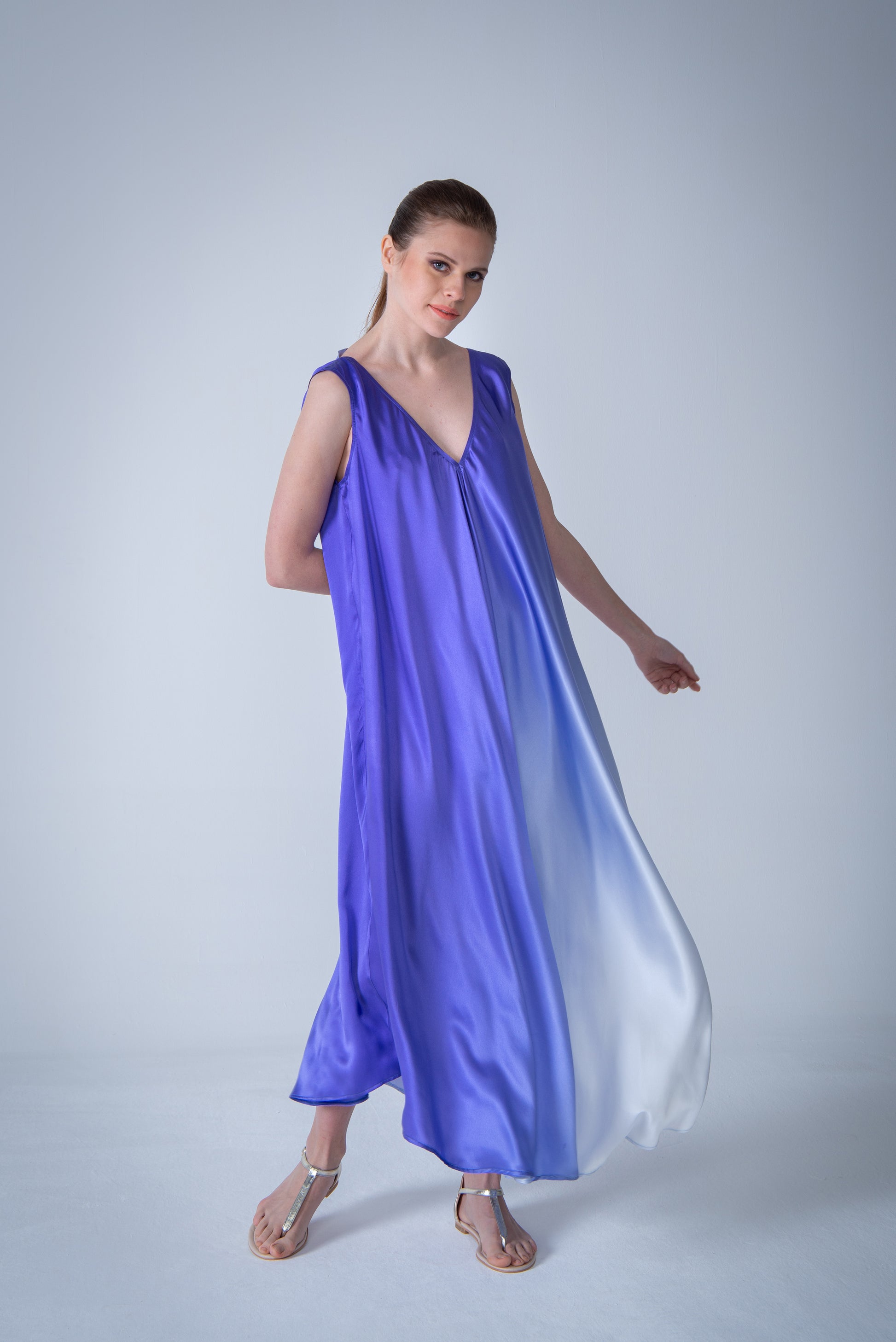 Efil Silk Dress Purple - pleasureofsilk