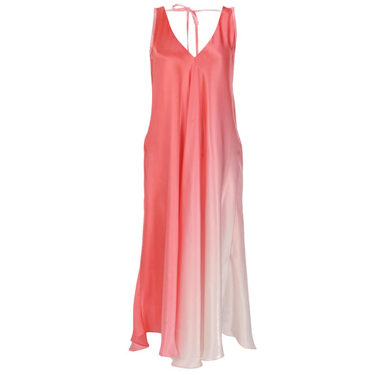 Efil Silk Dress Peach - pleasureofsilk