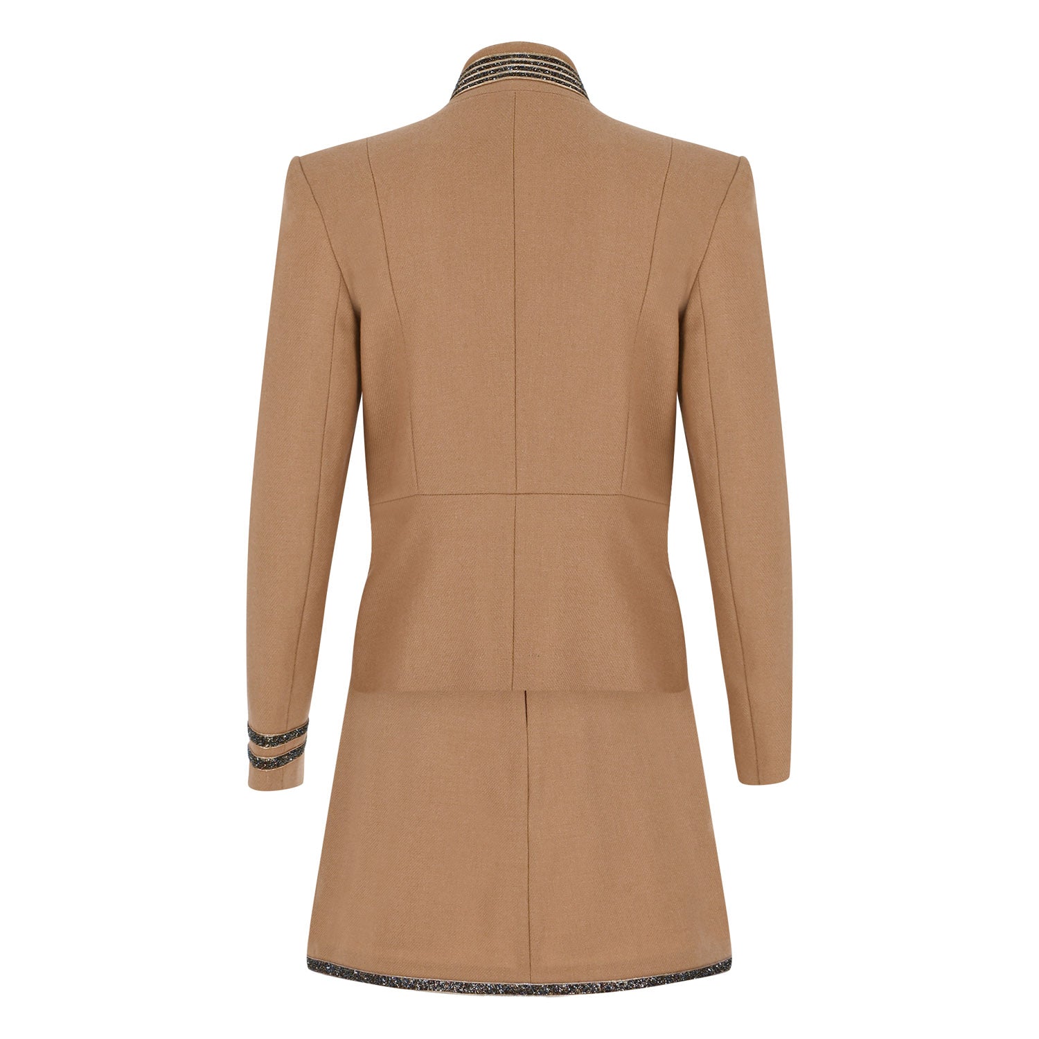 Wool Touch Suit Tan - pleasureofsilk