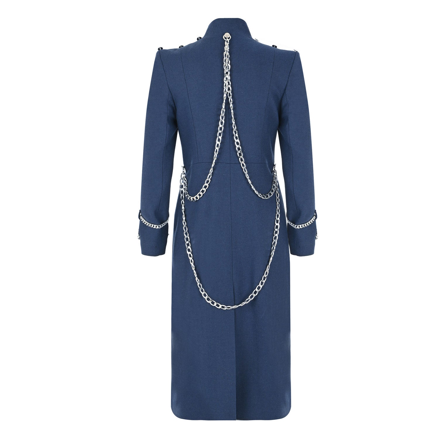 Wool Touch Coat Blue - pleasureofsilk