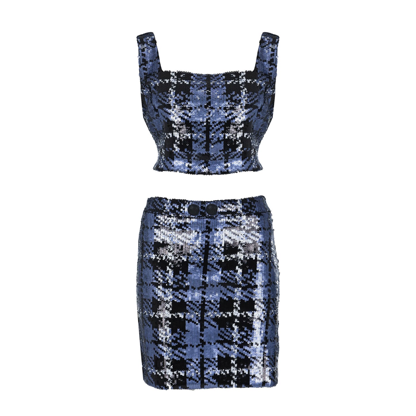 Asymetrical Sequin Suit - pleasureofsilk