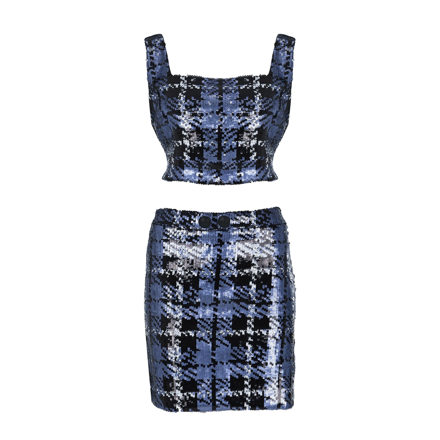 Asymetrical Sequin Suit - pleasureofsilk