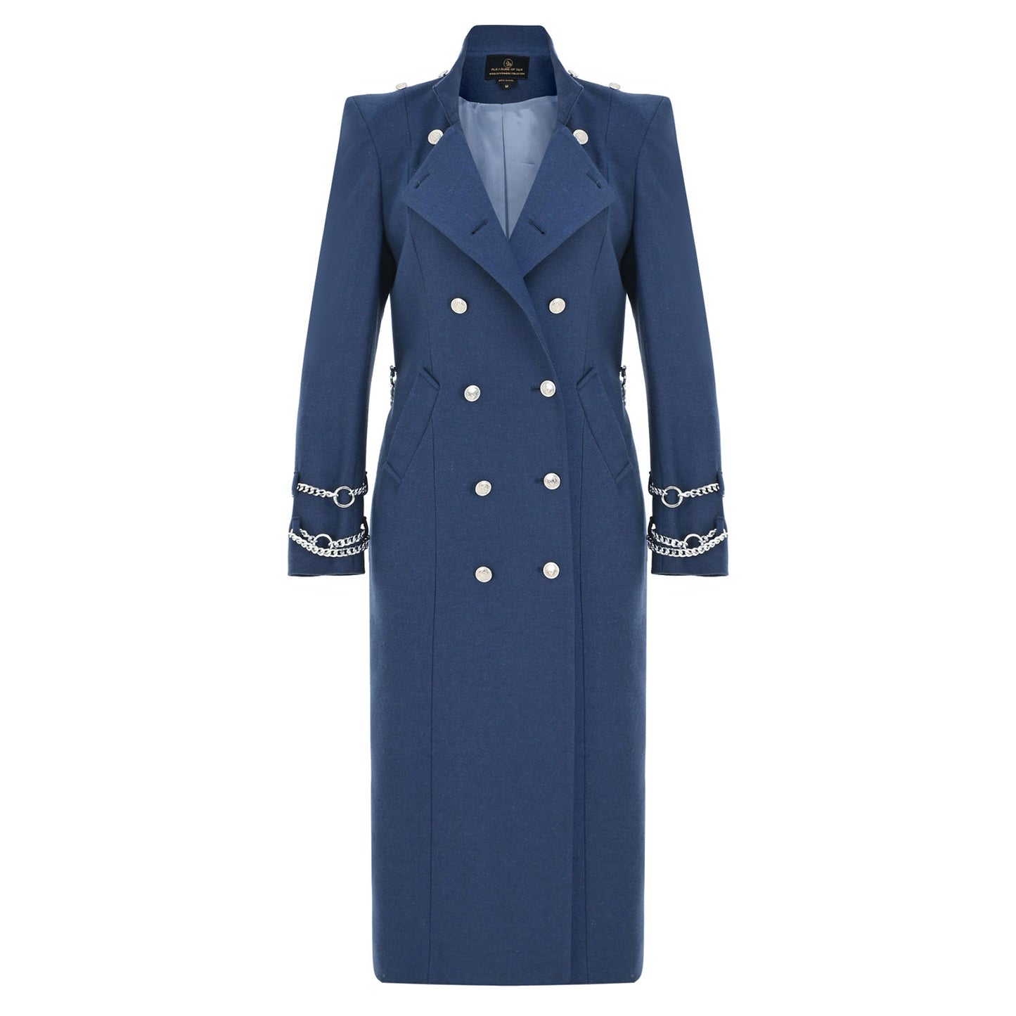 Wool Touch Coat Blue - pleasureofsilk
