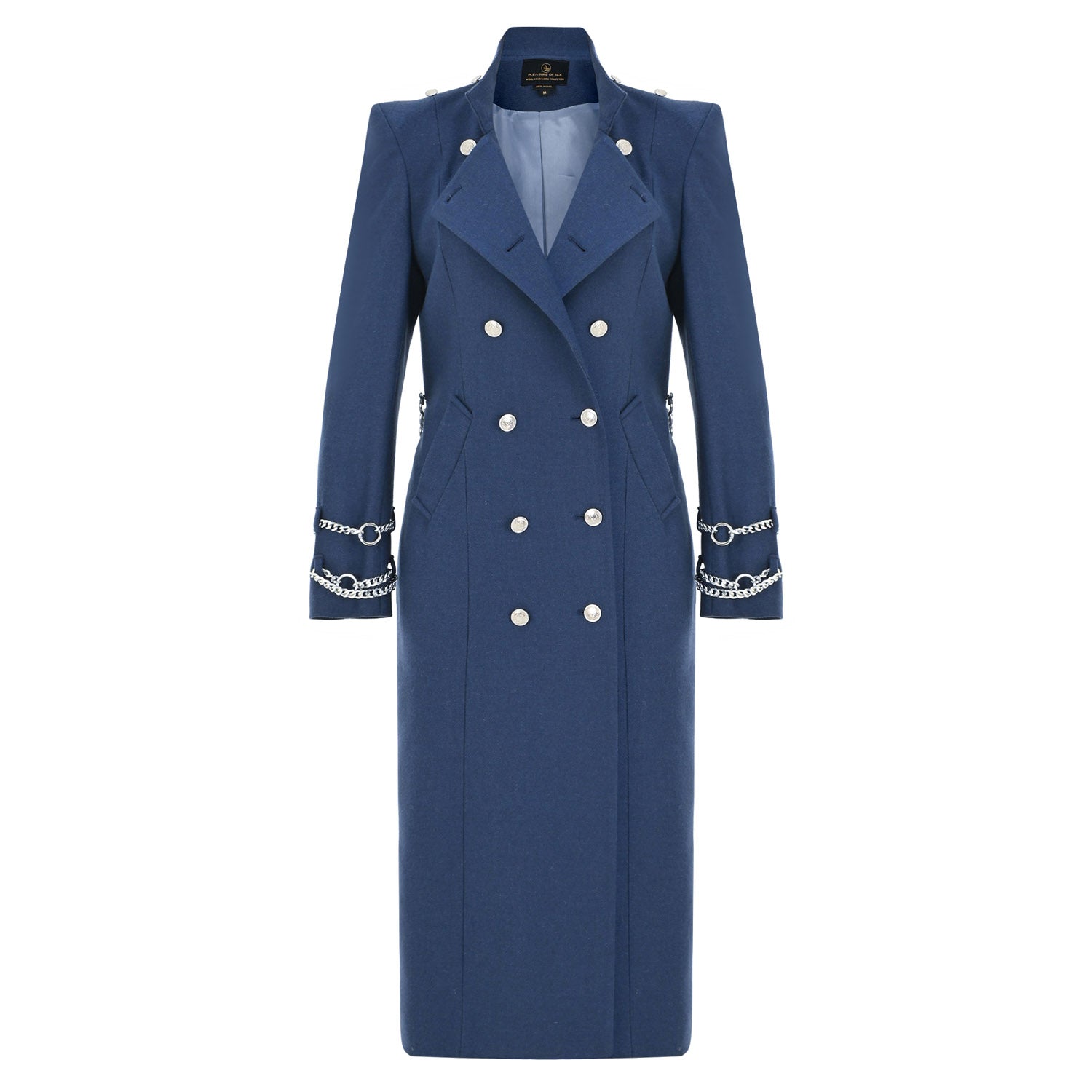 Wool Touch Coat Blue - pleasureofsilk