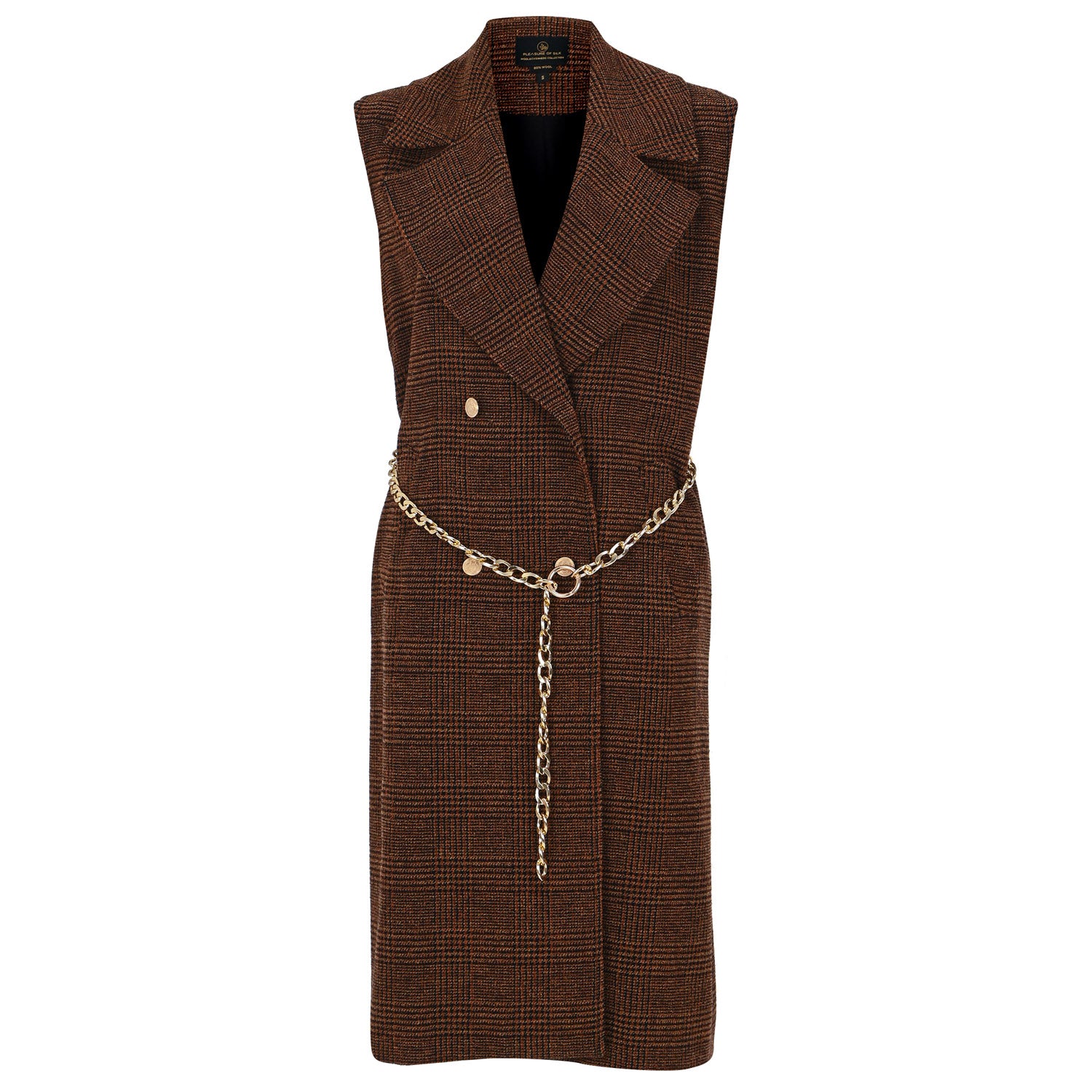 Wool Touch Vest or Coat Amber - pleasureofsilk