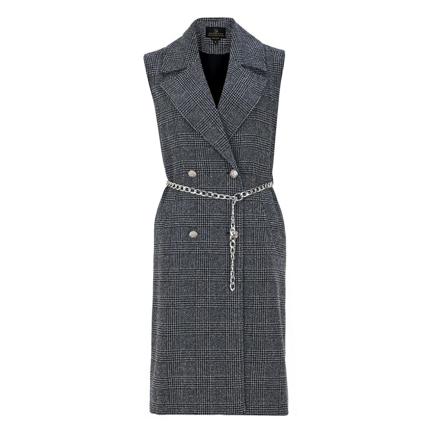 Wool Touch Vest or Coat B&W - pleasureofsilk