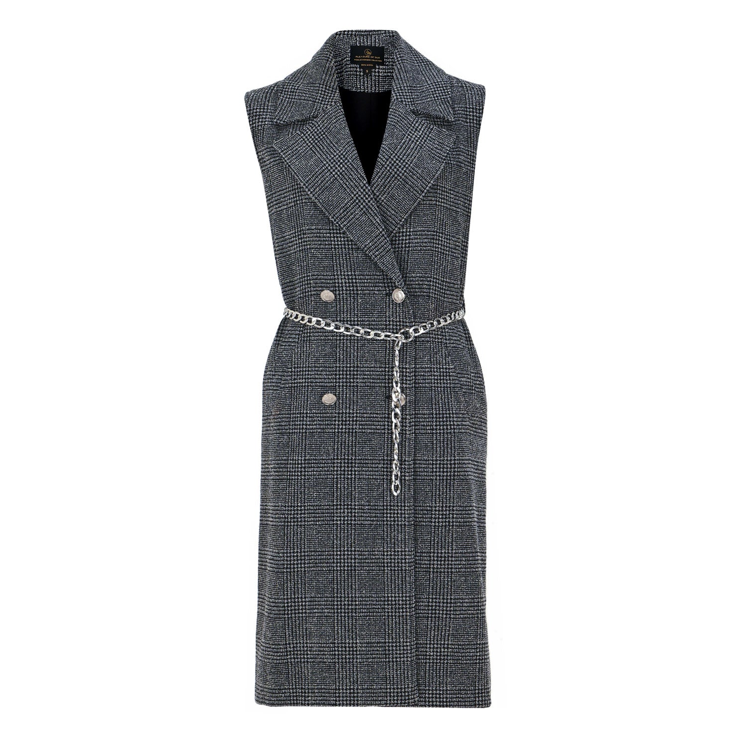 Wool Touch Vest or Coat B&W - pleasureofsilk