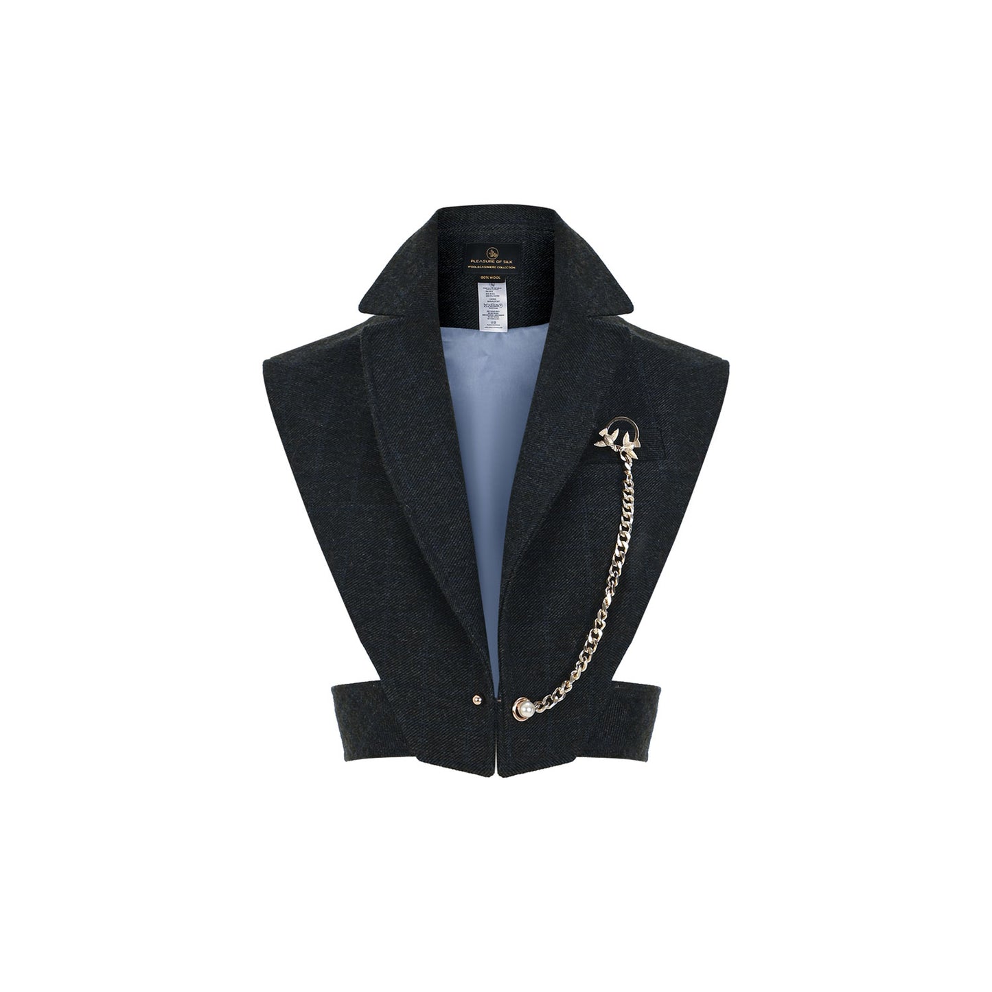 Kaan Wool Waistcoat Grey - pleasureofsilk