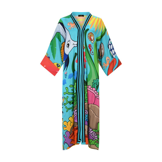 Submarine OUTLET Silk Kimono - pleasureofsilk