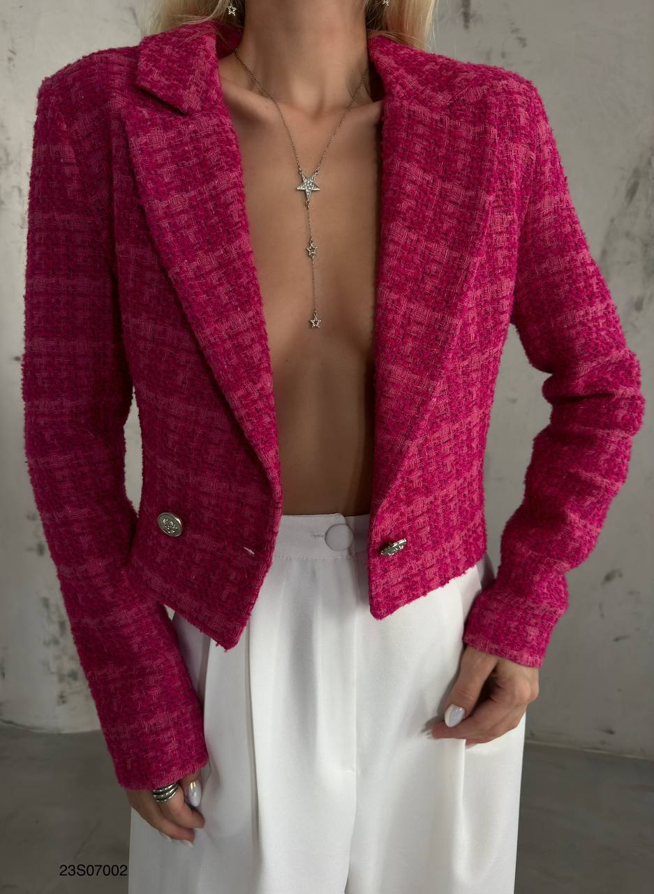 Posilk Pembe Tüvit Ceket