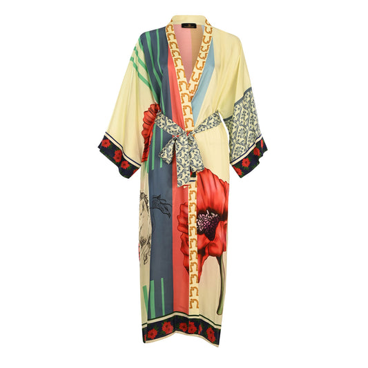 Papaver Silk Kimono - pleasureofsilk