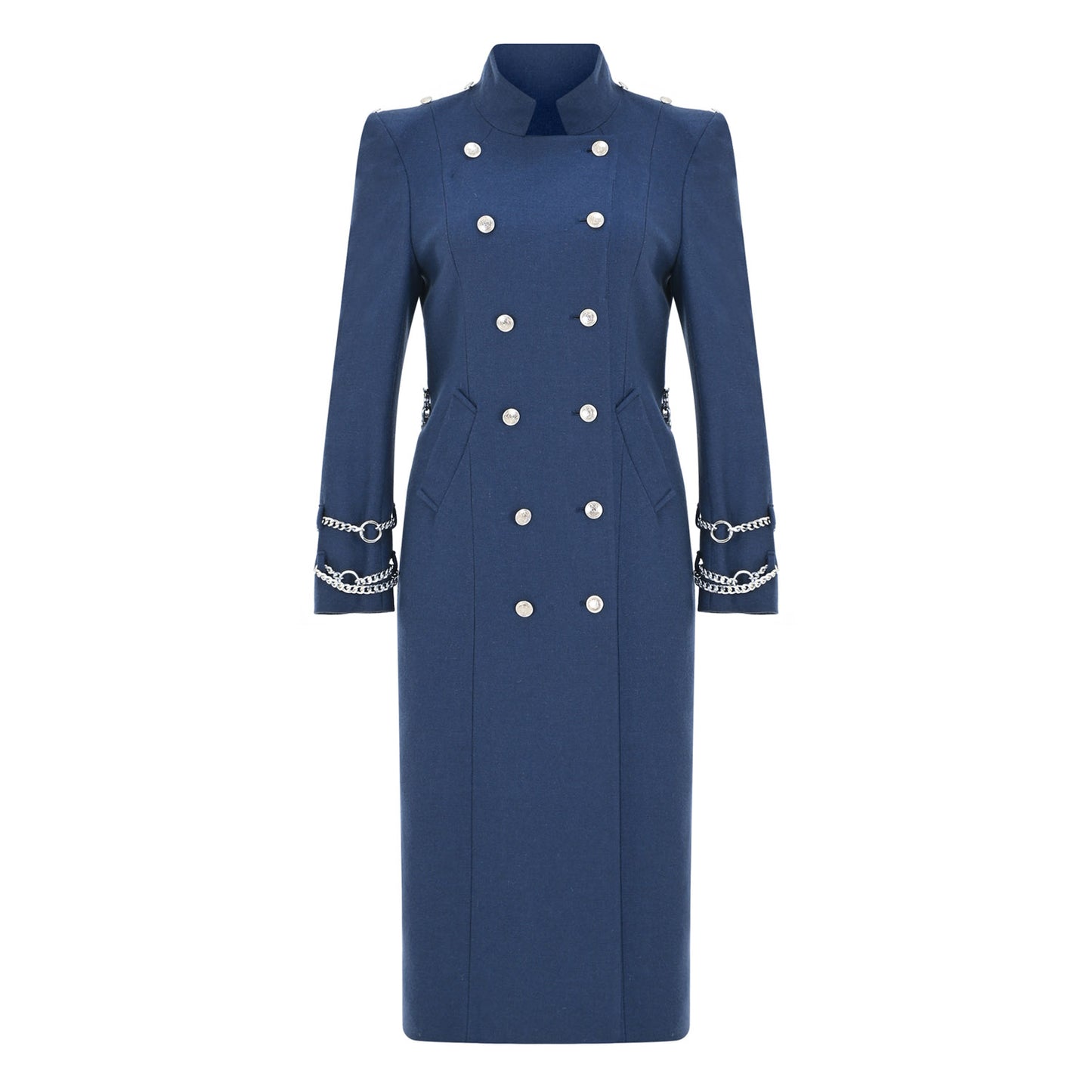 Wool Touch Coat Blue
