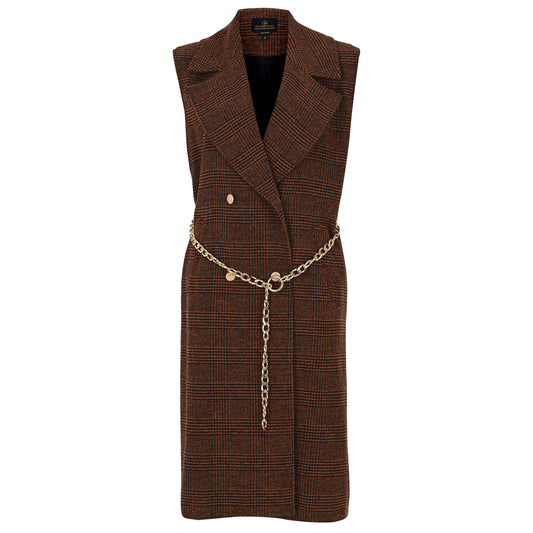 Wool Touch Vest or Coat Amber - pleasureofsilk