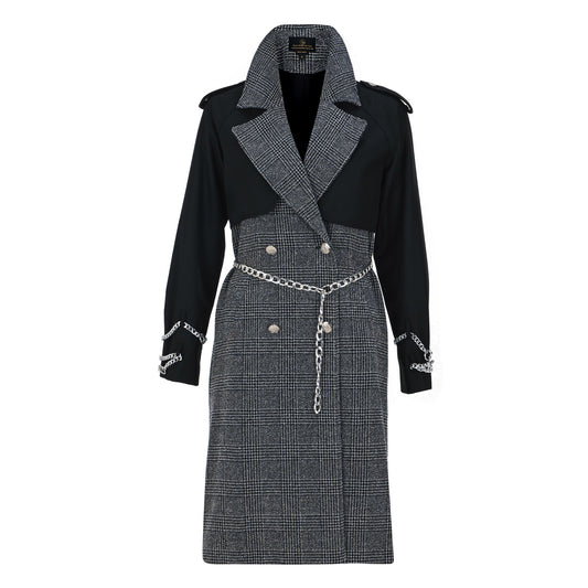 Wool Touch Vest or Coat B&W - pleasureofsilk