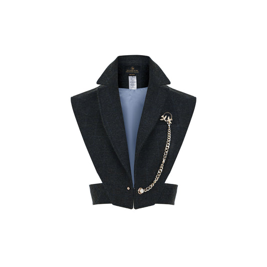 Kaan Wool Waistcoat Grey - pleasureofsilk